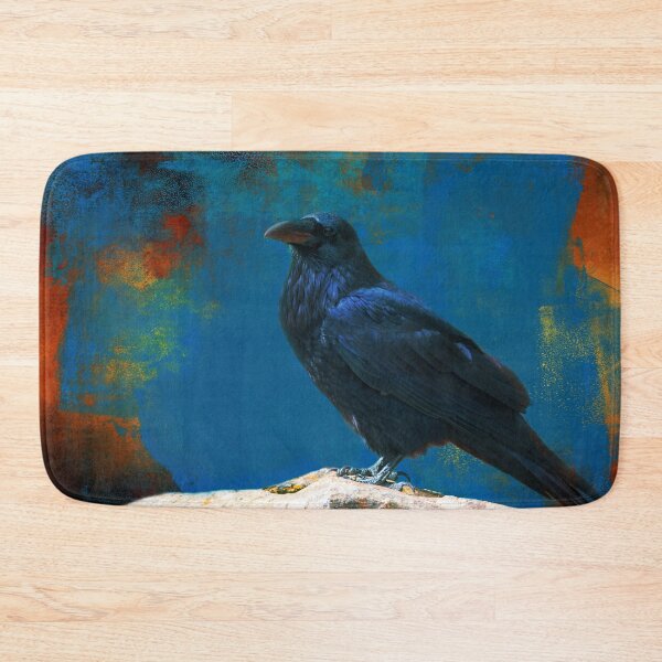Item preview, Dramatic Crow on Stone Surreal Gothic Black Bird Home Decor Matted Picture A097 designed and sold by byNicol.