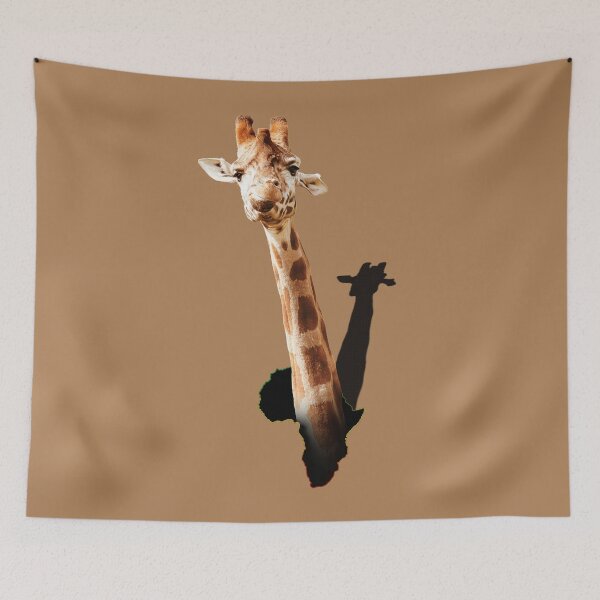 Item preview, Funny giraffe popping out of Africa designed and sold by Jukka Heilimo.