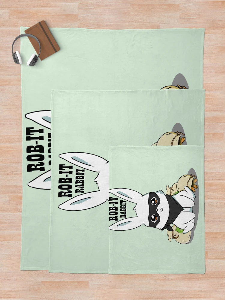 Thumbnail 5 of 6, Throw Blanket, Robbit (rob-it) Rabbit designed and sold by AshStore.