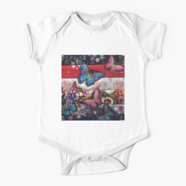Butterfly Dance Short Sleeve Baby One-Piece