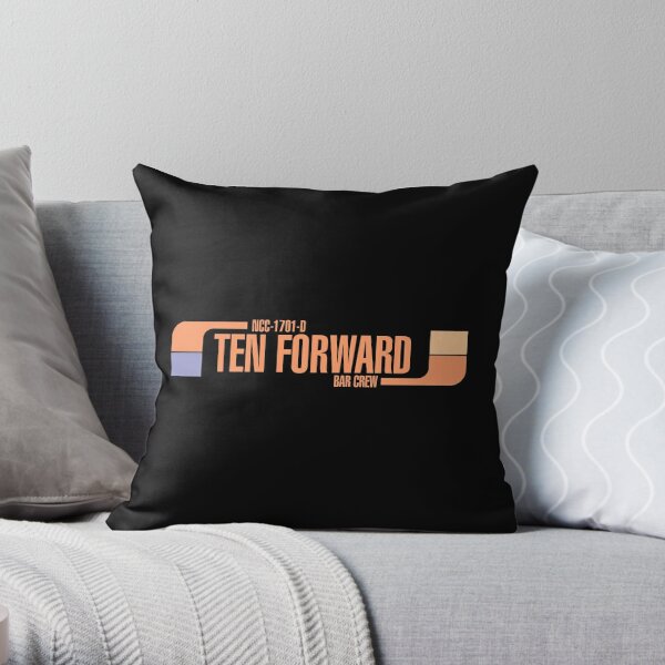 Ten Forward Bar Crew NCC 1701-D Throw Pillow