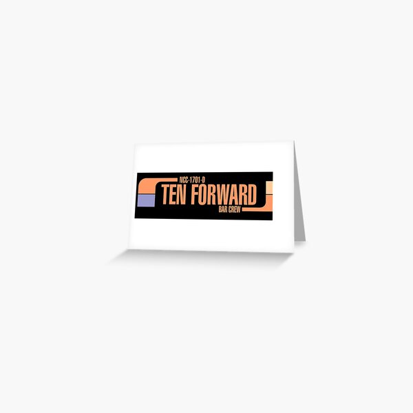 Ten Forward Bar Crew NCC 1701-D Greeting Card