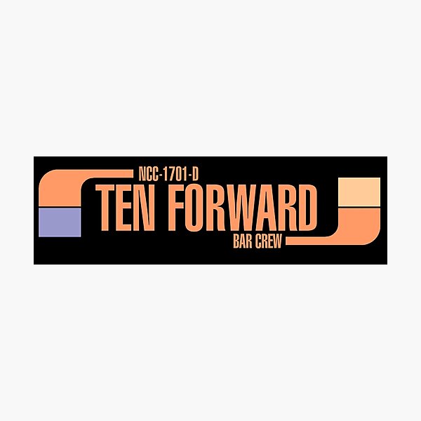 Ten Forward Bar Crew NCC 1701-D Photographic Print