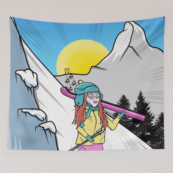 Item preview, Woman Skiiing Zermatt designed and sold by piedaydesigns.