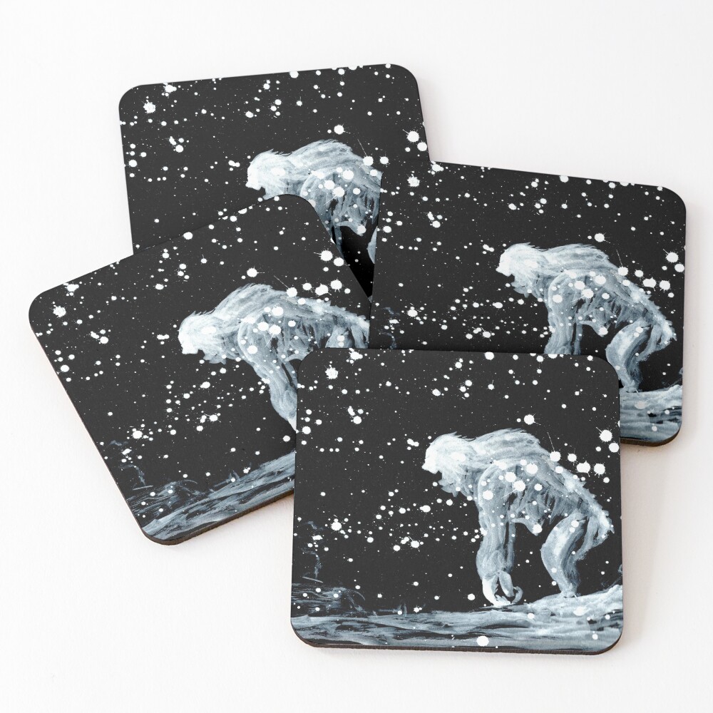 "Yeti in the snow" Coasters (Set of 4) for Sale by TheKingLobotomy