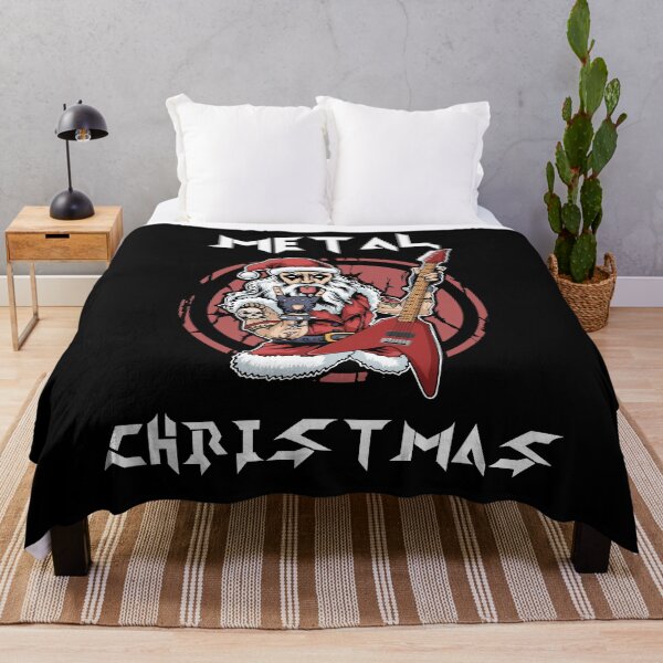 Item preview, Heavy Metal Christmas Metalhead Santa Rock Horns Death Metal designed and sold by DSWShirts.