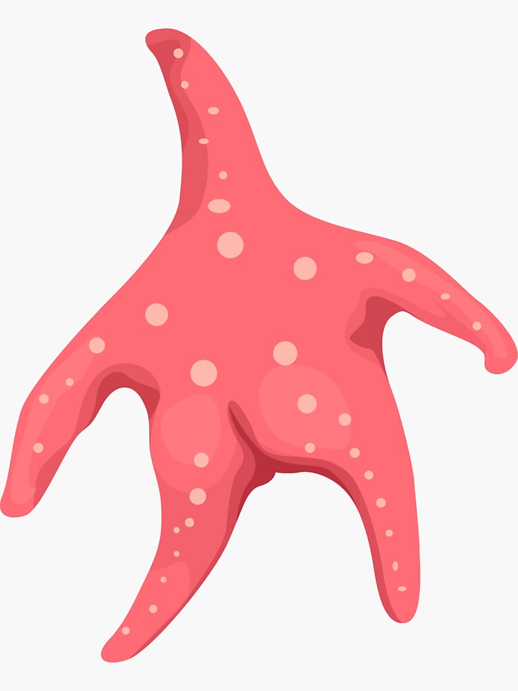 Thumbnail 3 of 3, Sticker, The Thiccest Starfish designed and sold by chonkyanimals.