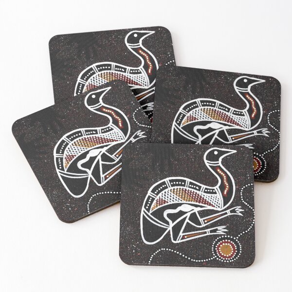Item preview, Authentic Aboriginal Art -  Emu (Black) designed and sold by HogarthArts.
