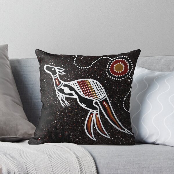 Artikel-Vorschau von Authentische Kunst der Aborigines - Känguru (schwarz), designt und verkauft von HogarthArts.