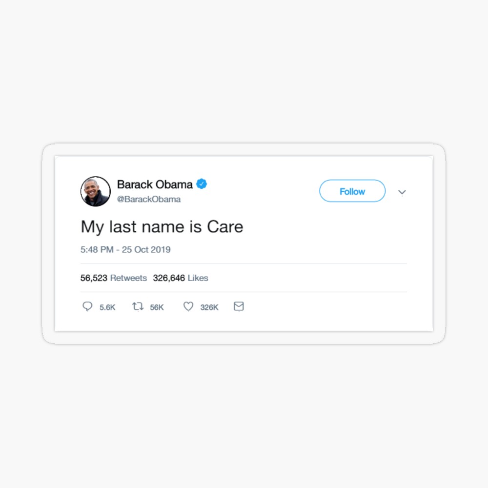 Obama&rsquo;s last name&quot; Sticker for Sale by TTrevor | Redbubble