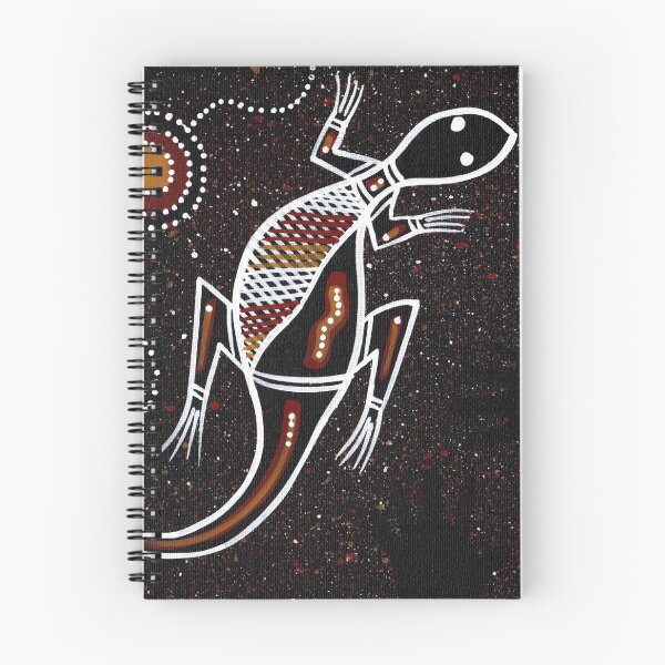 Item preview, Authentic Aboriginal Art - Goanna/Lizard Black designed and sold by HogarthArts.