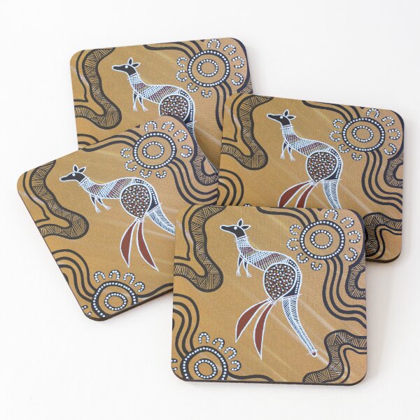 Item preview, Authentic Aboriginal Art -  Kangaroo designed and sold by HogarthArts.