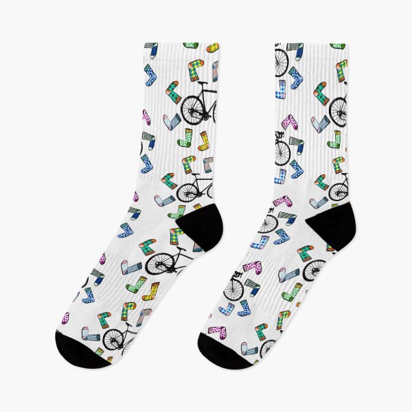 Item preview, Sock doping cycling illustration designed and sold by piedaydesigns.