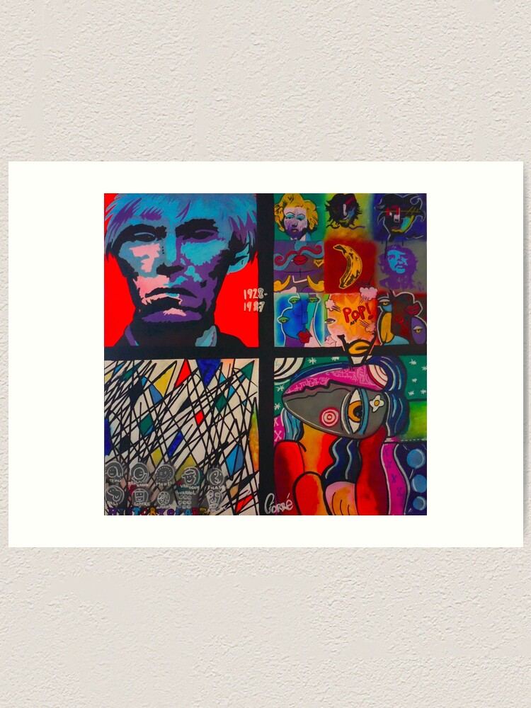"Pop Art Pop Art Collage Popular Culture Fan Art" Art Print for