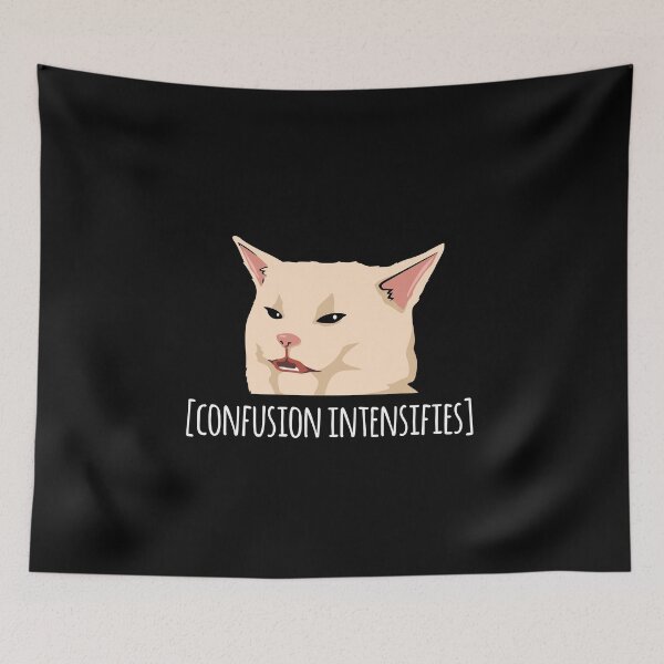 Item preview, Funny Confused Cat Meme Confusion Intensifies designed and sold by TheTeeSupplyCo.