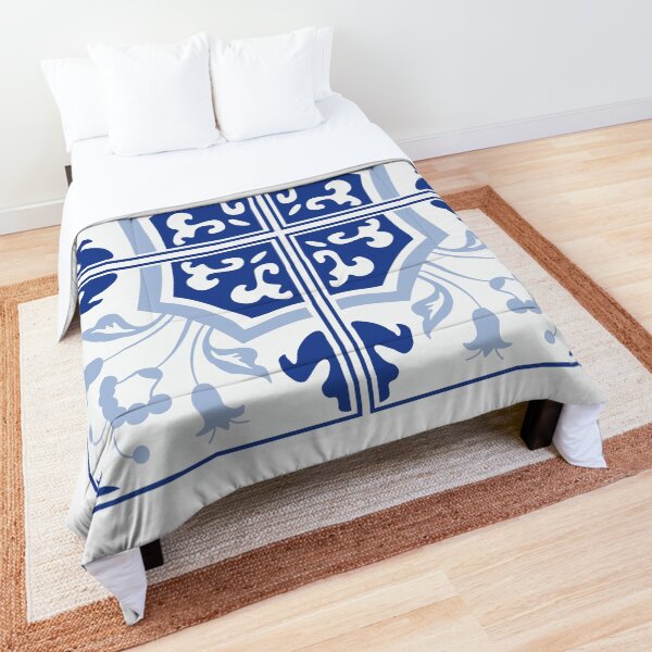 Delft Blue China Tile Comforter