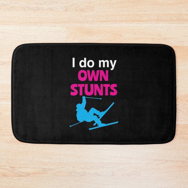 Item preview, 'I Do My Own Stunts' (Black) designed and sold by The Button Gal.