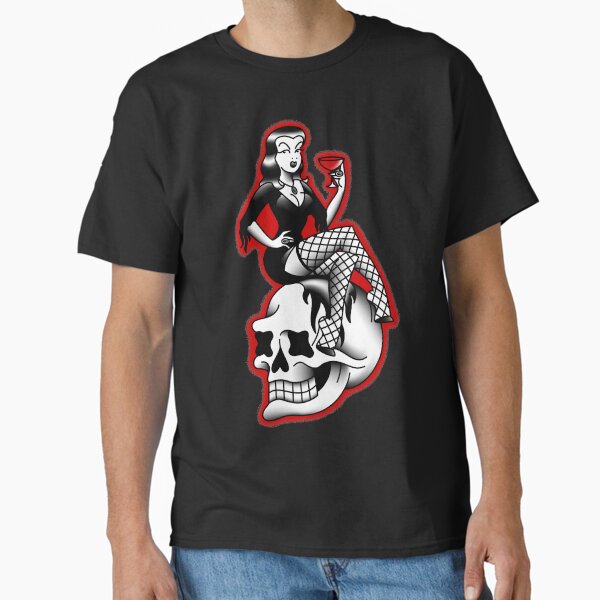 Item preview, Salty-Dog American Traditional Lowbrow Femme Fatale Horror Pin-up designed and sold by salty-dog.