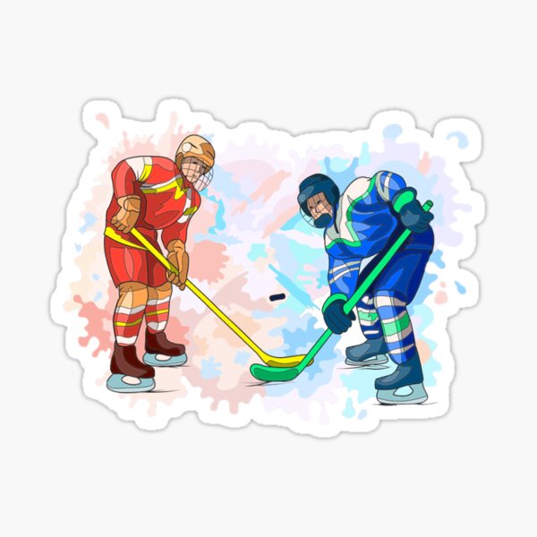 "Hockey puck drop" Sticker by joliebearcan Redbubble