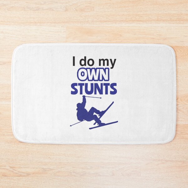 Item preview, 'I Do My Own Stunts' (White) designed and sold by The Button Gal.