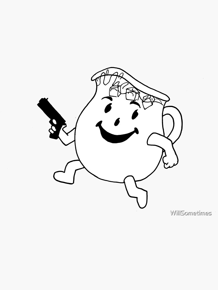 Kool Aid Man Sticker For Sale By Willsometimes Redbubble