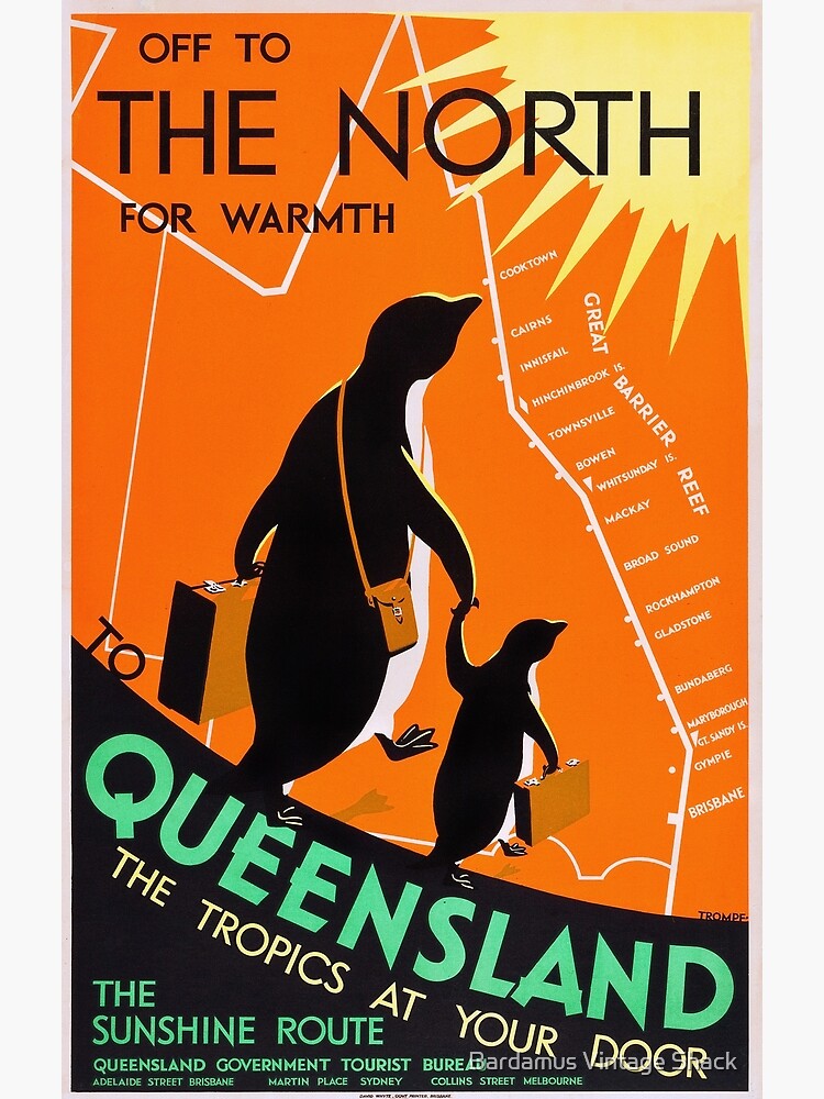 Queensland, Australia - Vintage 1930s Travel Poster by SamKovac