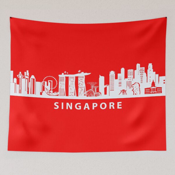 Artikelvorschau, Singapur-Skyline-Kunst entworfen und verkauft von Elenia Design.