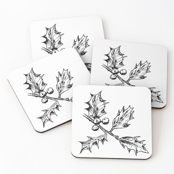 Item preview, Holly Berry Ink Illustration designed and sold by DavidAlan.