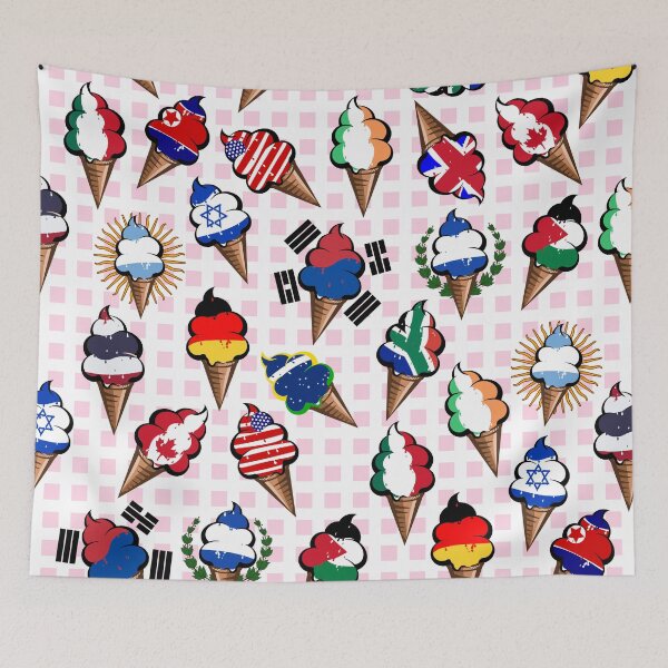 Item preview, Flags of the world ice cream designed and sold by piedaydesigns.