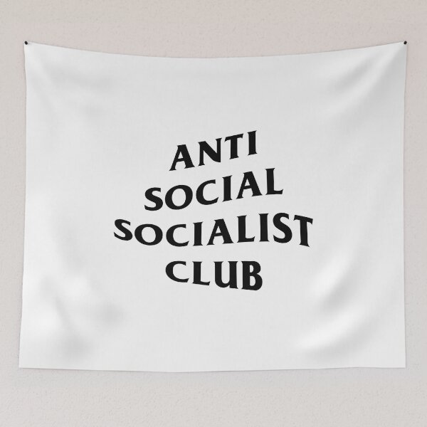 Item preview, Anti Social Socialist Club (Black on White) designed and sold by Owen Elton.
