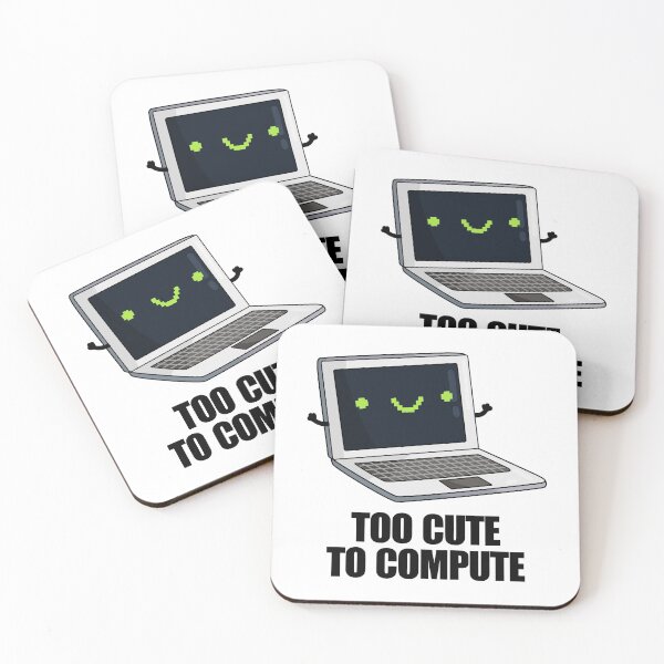 Item preview, Too Cute To Compute Funny Computer Puns  designed and sold by punnybone.