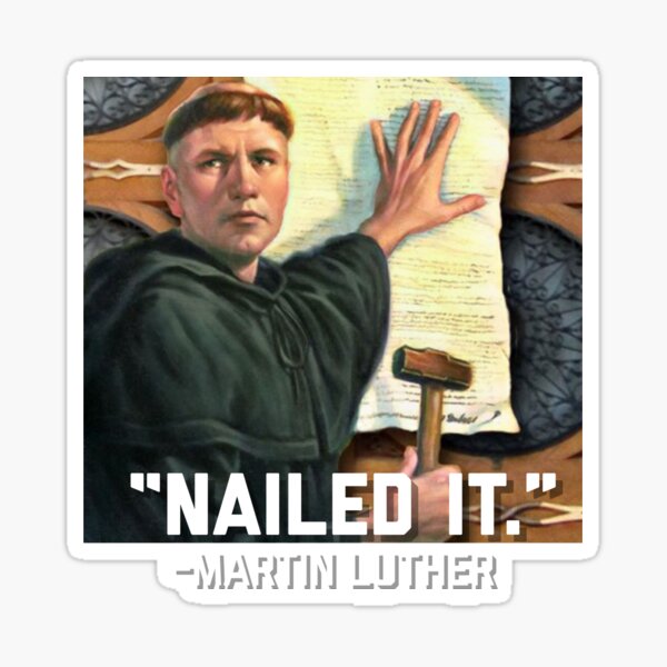 Item preview, Funny Martin Luther nailed it graphic design  designed and sold by Tim Dunaway.