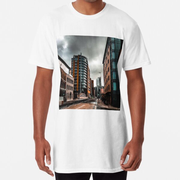Deserted city of Manchester in autumn Long T-Shirt
