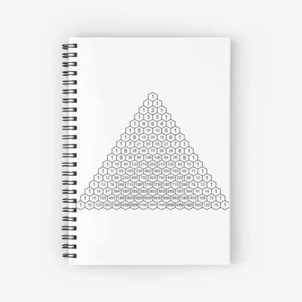 Pascal's Triangle is a triangular array of the binomial coefficients. Spiral Notebook