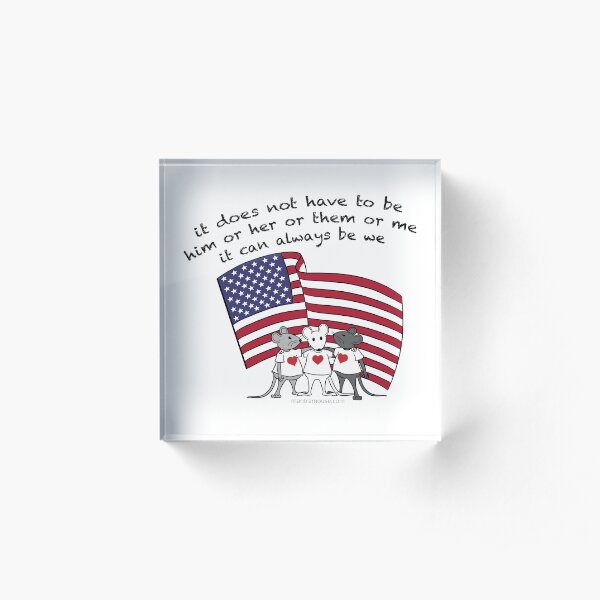 MantraMouse® It Can Always Be We Cartoon in Color Acrylic Block
