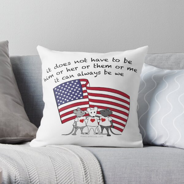 MantraMouse® It Can Always Be We Cartoon in Color Throw Pillow