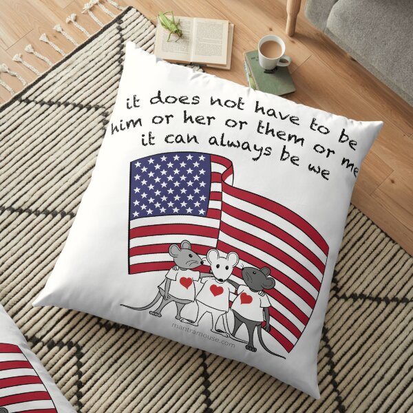 MantraMouse® It Can Always Be We Cartoon in Color Floor Pillow