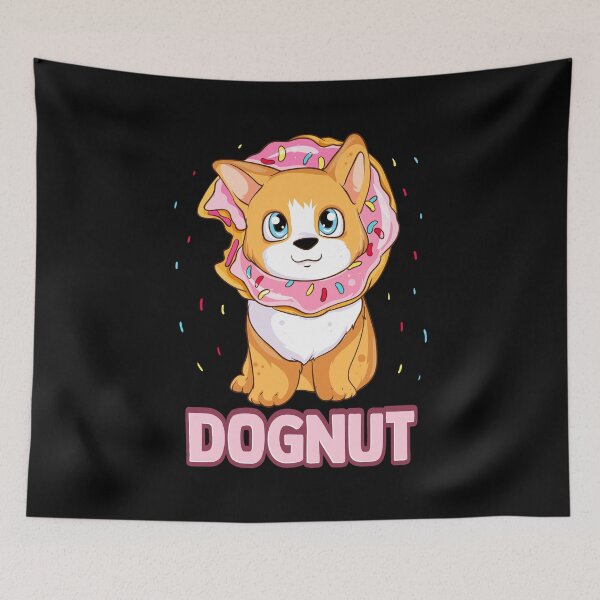 Item preview, Cute & Funny Dognut Dog Donut Pun Adorable Puppy designed and sold by perfectpresents.