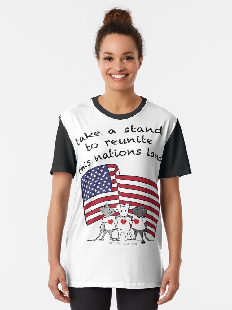 Thumbnail 2 of 5, Graphic T-Shirt, MantraMouse® Take a Stand in Color designed and sold by donnamartini.