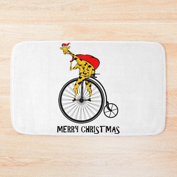 Item preview, Giraffe Riding A Bike Christmas designed and sold by piedaydesigns.