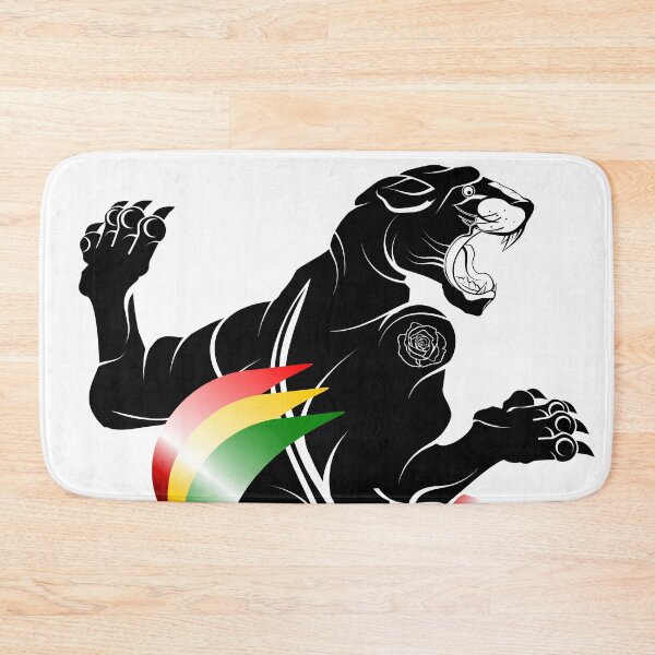 Item preview, A black panther Rastafarian flag designed and sold by piedaydesigns.