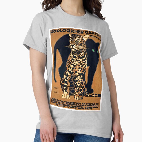 Vista previa del artículo con la obra «1912 Ludwig Hohlwein Munich Zoo Leopard y Panther Poster», diseñado y vendido por retrographics.