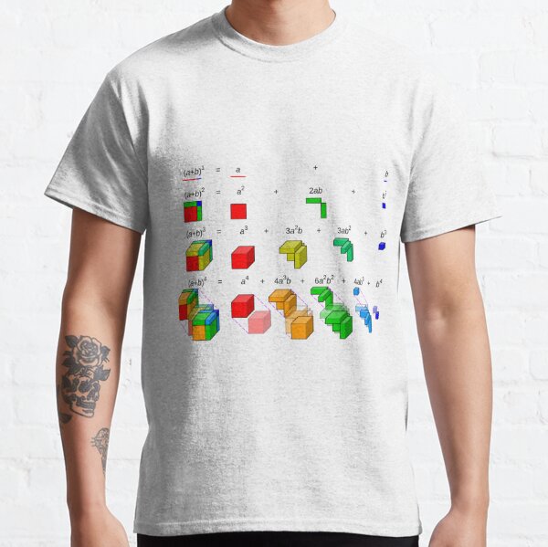 #Visualisation of #binomial #expansion up to the 4th #power Classic T-Shirt