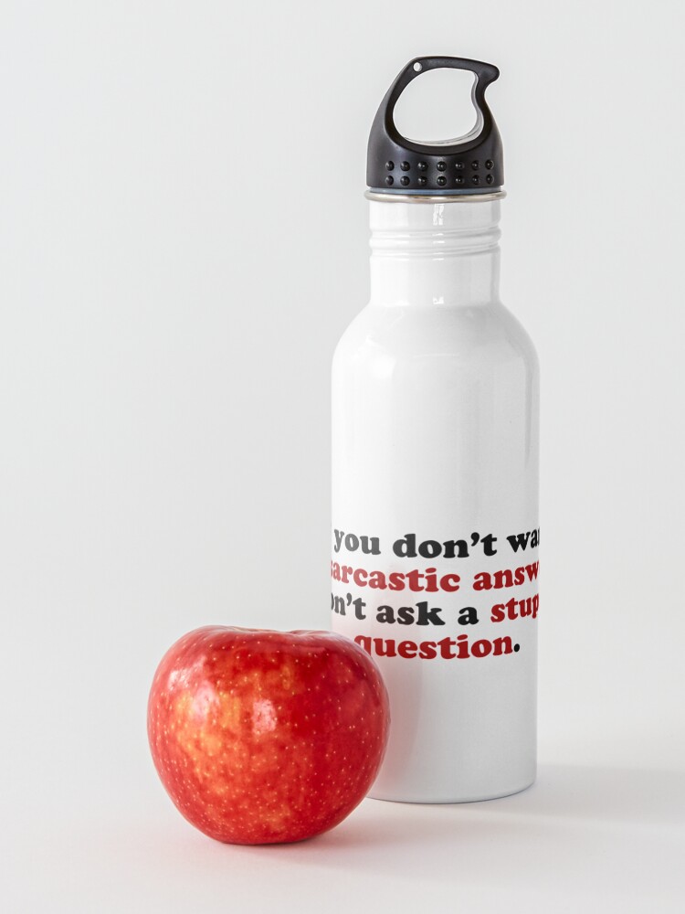 Alternate view of Sarcastic Answers Water Bottle
