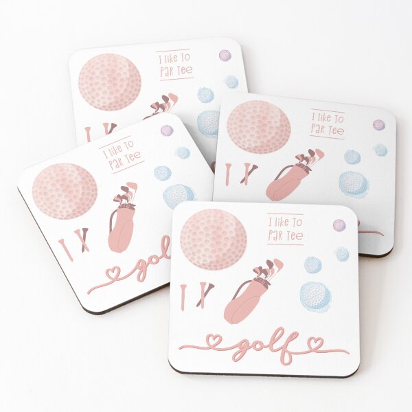 Item preview, Peach Blush Pink Watercolor Golf and Golfer Pack designed and sold by The-Goods.