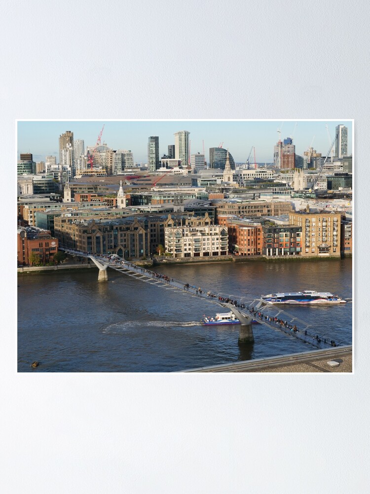 Alternate view of Millennium Bridge, London Poster