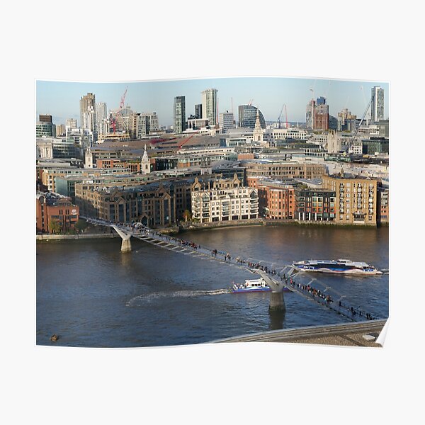 Millennium Bridge, London Poster