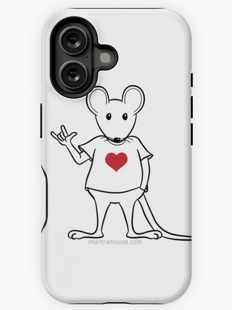 Thumbnail 1 of 4, iPhone Case, MantraMouse® with Love Sign designed and sold by donnamartini.