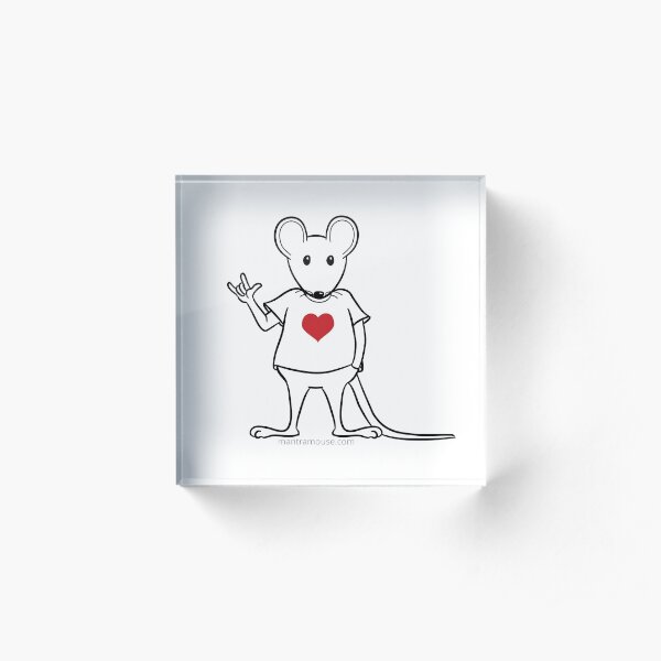 MantraMouse® with Love Sign Acrylic Block