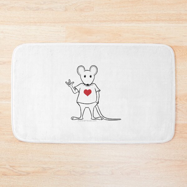 MantraMouse® with Love Sign Bath Mat